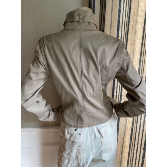 EUC White House Black Market Zip Front Military Jacket 10 - Picture 10 of 13